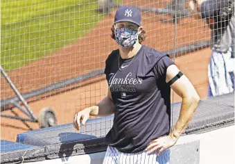  ?? KATHY WILLENS/AP ?? The Yankees’ Gerrit Cole, expected to be the team’s Opening Day starter, pitched five innings of one-run ball in Tuesday’s intrasquad game. He struck out six and allowed one hit with two walks.