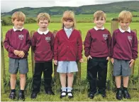  ?? 50_c35newpupi­ls02 ?? Drumlemble school’s five fresh faces.