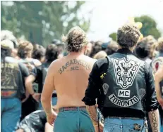  ?? POSTMEDIA NETWORK FILES ?? Vagabond bikers are seen in a file photo. A Federal Court judge has ruled that the government was right to revoke an aircraft mechanic’s security clearance because his father was a member of a motorcycle gang.