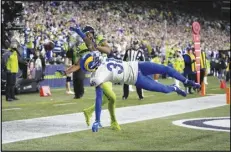  ?? Associated Press ?? In this Oct. 7 photo, Seattle Seahawks wide receiver Tyler Lockett is defended by Los Angeles Rams cornerback Robert Rochell (31) during an NFL football game in Seattle.