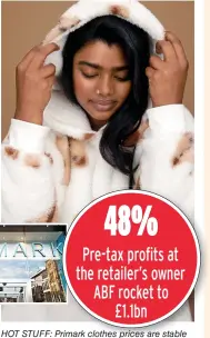  ?? Picture: PA ?? HOT STUFF: Primark clothes prices are stable