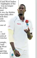  ??  ?? Under the spotlight: Jason Holder has been deluged with questions about West Indies’ absent stars