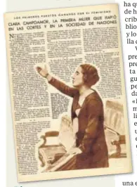  ??  ?? PioneraUna crónica de 1931 publicada en «Nuevo Mundo» que subraya sus logros