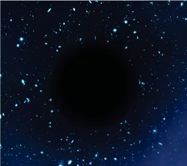  ?? SCALIGER/ DREAMSTIME.COM & NASA ?? Isolated black holes without accretion disks, like the one in this artist’s rendition, lie scattered invisibly throughout the universe.