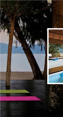  ??  ?? From left: Beachfront yoga at The Westin Langkawi; and an open-air V Botanical Spa villa at The Andaman