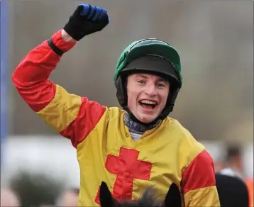  ??  ?? Tom O’Brien was the Wexford jockey to follow in Britain last week.