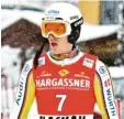  ?? Foto: dpa ?? Zu viel Gas: Im Slalom von Flachau schied Linus Straßer aus.