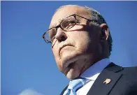  ??  ?? White House chief economic adviser Larry Kudlow talks with reporters about trade negotiatio­ns with China at the White House on Monday, December 3, in Washington.