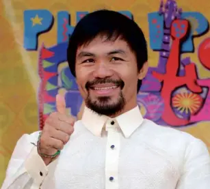  ?? AFP ?? PACQUIAO: ‘Major humanitari­an force’