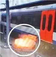  ?? ?? Fire: Alstom train on London Overground