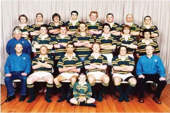  ??  ?? The first Eastbourne Rugby Club 80/80 team back in 2002.