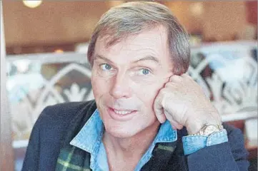  ?? Lennox Mclendon Associated Press ?? BEING ‘BATMAN’ Adam West, pictured in 1985, told The Times in 2009, “I’ve been so fortunate to have this opportunit­y to bring Batman alive on the screen.” He died Saturday at 88 in Los Angeles after fighting leukemia.