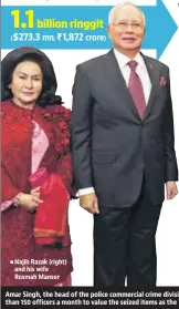  ?? Source: AGENCIES ?? Najib Razak (right) ■ and his wife Rosmah Mansor