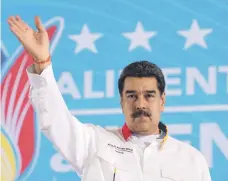  ??  ?? Venezuela’s President Nicolas Maduro