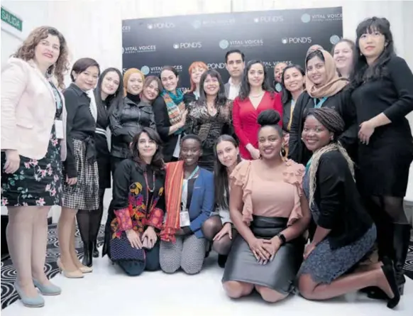  ?? |CORTESÍA ?? Mujeres de todo el mundo se reunieron en Bogotá para estimular el liderazgo femenino en las comunidade­s locales e integrar a estas lideresas en una red de apoyo global.
