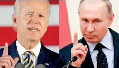  ?? ?? US President Joe Biden (L) and Russia’s Vladimir Putin (AFP)