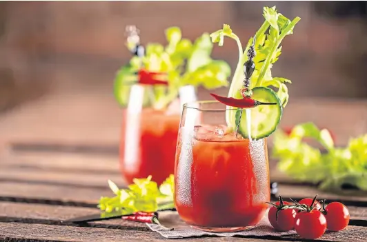  ?? ?? THAT’S THE SPIRIT: Learning to make a tasty Bloody Mary cocktail during the depressing lockdowns helped keep Helen upbeat.