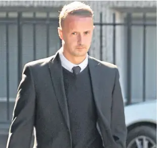  ??  ?? Leigh Griffiths was in court hours after appearing for Celtic.