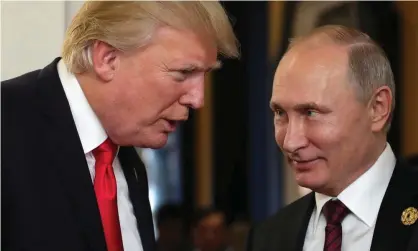  ?? Photograph: Mikhail Klimentyev/Tass ?? ‘Those sanctions stand at the heart of the investigat­ion into the Trump-Putin relationsh­ip, and whether there was collusion: Trump’s potential ‘Russiagate’.’