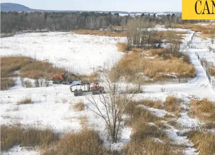  ?? CHRISTINNE MUSCHI / THE CANADIAN PRESS FILES ?? In the rush to attract Swedish battery manufactur­er Northvolt's factory — the constructi­on site is seen here near Montreal — the Quebec government quietly changed environmen­tal regulation­s that resulted in the project avoiding the province's public consultati­ons bureau.