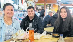  ?? SAHAR FATIMA TORONTO STAR ?? George Brown College culinary arts students Alyssa Crocco, 24, left, Leonel Rivera, 19, and Erica Li, 20, say education and employment are top of mind this federal election.