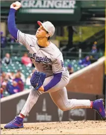  ?? Nam Y. Huh Associated Press ?? DODGERS RIGHT-HANDER Walker Buehler gave up one run and four hits in seven innings and improved to 4-1 on the season.