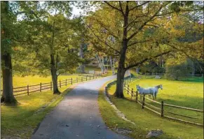  ?? Contribute­d by Compass Connecticu­t ?? With fenced pastures and a four-stall barn, this property may have special appeal to equestrian-minded buyers, but the acreage and the barn’s utility have broad appeal otherwise.