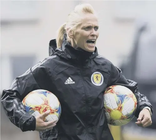  ??  ?? 0 Scotland head coach Shelley Kerr reports that her squad is in ‘good spirits’ ahead of their Euro qualifier against Cyprus tonight.