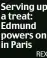  ?? REX ?? Serving up a treat: Edmund powers on in Paris