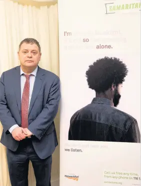  ??  ?? Mike Amesbury joined Samaritans in Parliament recently to pledge to do everything he could to prevent suicide in 2018