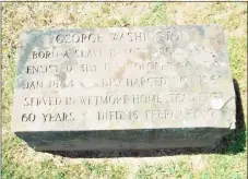  ?? Jesse Nasta / Contribute­d photo ?? George Washington’s grave is located at Indian Hill Cemetery at 383 Washington St., Middletown. He is buried in the Wetmore family plot.