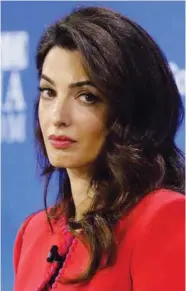  ??  ?? Amal Clooney: protests government decision