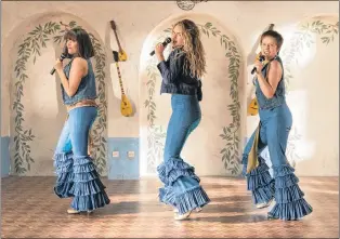  ?? AP PHOTO ?? This image released by Universal Pictures shows, from left, Jessica Keenan Wynn, Lily James and Alexa Davies in a scene from “Mamma Mia! Here We Go Again,” in theaters on July 20.