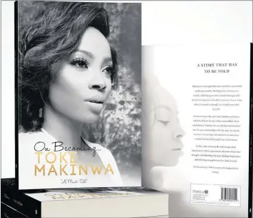  ??  ?? Nigerian personalit­y Toke Makinwa has launched her first book, On Becoming.