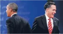  ??  ?? The fate of Barack Obama and Mitt Romney may hinge on a football result.