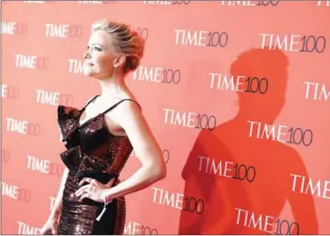  ?? WEISS/AFP ANGELA ?? Megyn Kelly attends the 2017 Time 100 Gala at Jazz at Lincoln Center on April 25, in New York City.