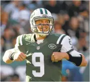  ?? MICHAEL REAVES/GETTY IMAGES ?? Jets quarterbac­k Bryce Petty will replace Ryan Fitzpatric­k as the starter for the final four games of the season.