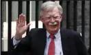  ?? Photograph: Frank Augstein/ AP ?? ‘President Trump’s national security adviser, John Bolton, treated the issue as a joke recently when he visited the newly installed Boris Johnson.’