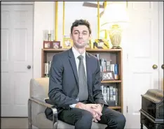  ?? NICOLE CRAINE / NEW YORK TIMES ?? Jon Ossoff is a Democrat running to fill the House seat vacated by Tom Price in Georgia’s 6th Congressio­nal District, a decidedly conservati­ve district, but thanks to his pitch to voters, “Make Trump Furious,” he finds himself awash in donations.