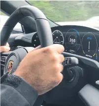  ??  ?? With Michael Bettencour­t at the wheel, the Porsche Taycan hit 265 km/h on the German Autobahn.