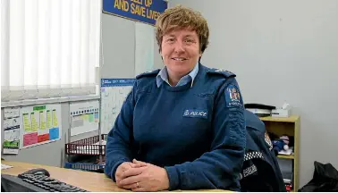  ?? MARY-JO TOHILL/FAIRFAX NZ 634252873 ?? Newly appointed Clutha-Taieri area response manager Senior Sergeant Cynthia Fairley.