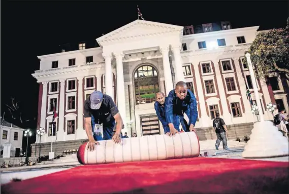  ?? Photo: David Harrison ?? Runner: If the ANC gets its way, the red carpet to Parliament in Cape Town will be rolled up and taken to Pretoria.