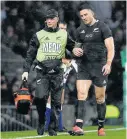  ?? Picture: REUTERS/ANDREW BOYERS ?? ANOTHER BLOW: New Zealand’s Sonny Bill Williams leaves the pitch.