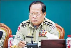  ?? HENG CHIVOAN ?? Interior Ministry spokesman Khieu Sopheak in 2016. Sopheak has announced the ministry will investigat­e unsubstant­iated claims of the CNRP receiving funds from foreign organisati­ons.