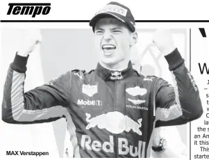  ??  ?? MAX Verstappen