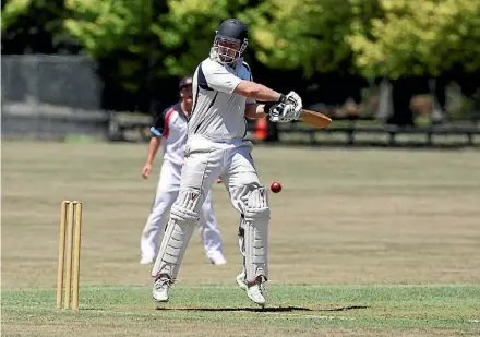  ??  ?? Morrinsvil­le’s Brendam Revell, in a previous game against St Peter’s. He made 59 not-out against St Paul’s on Saturday.