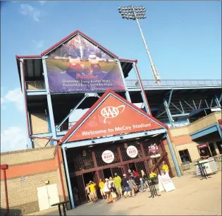  ?? Ernest A. Brown photo ?? It was a bitterswee­t evening as fans entered McCoy Stadium for Friday night’s game, with news of the PawSox’ impending move to Worcester being announced earlier in the day.