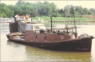  ?? Picture: Frances Beaumont ?? In calmer waters, Hobbit at work taking a vessel in tow