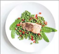 ??  ?? Salmon and peas are just some of the foods identified in the study as being crucial to helping to maintain a dog’s ability to remember and learn as man’s best friend grows older