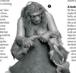  ??  ?? Frederick Blaschke’s Neandertha­ls, exhibited from the late 1920s, are “mostly passive, even dejected”